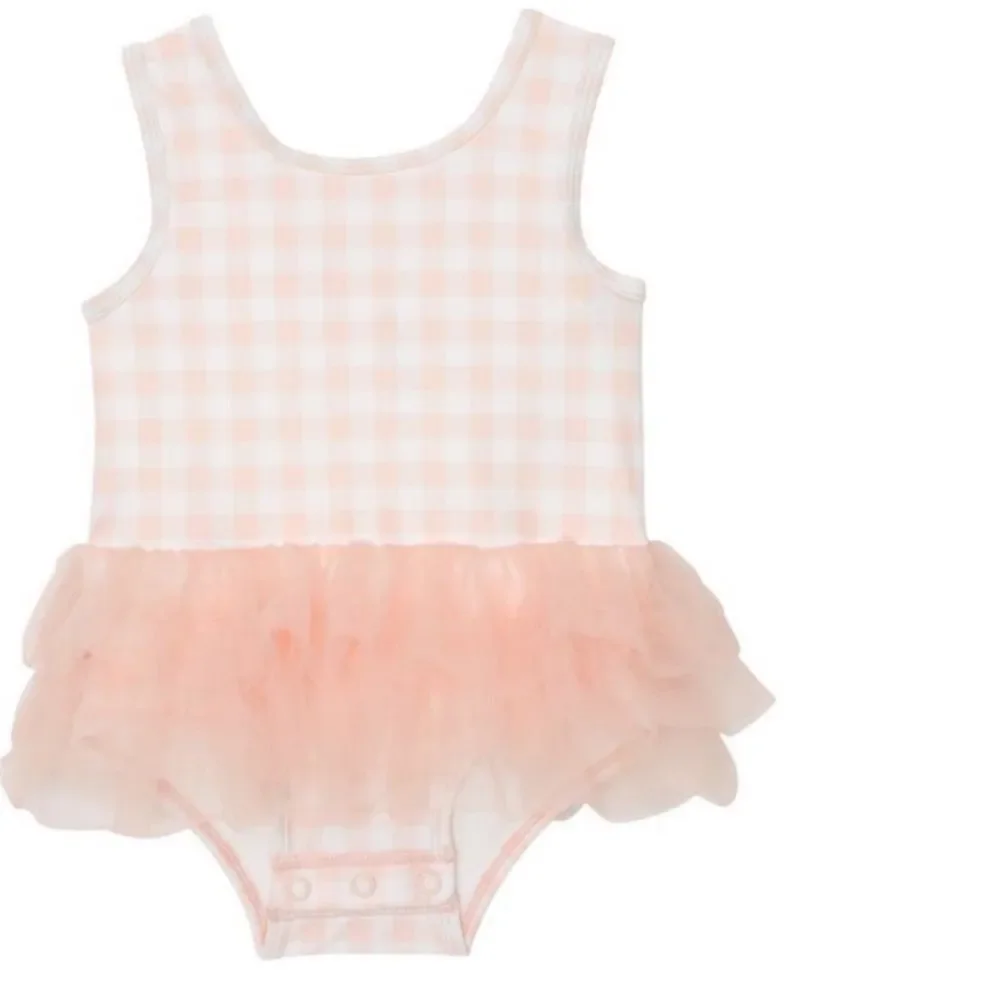 Tucker & Tate, Adorable 1 pc BS, 12 Months, Light pink & white, Worn Once